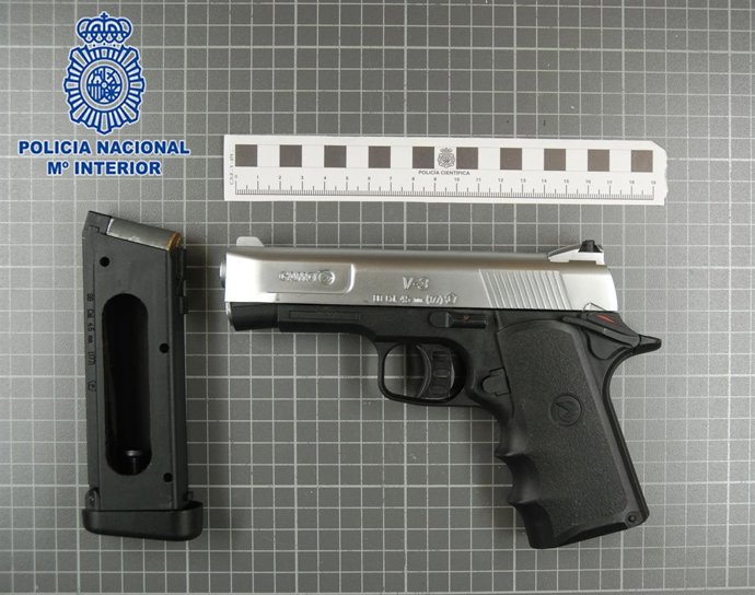Imagen del arma incautada por la Policía Nacional