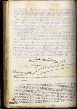 Documento del mes de enero en el Archivo Provincial de la Diputación de Badajoz