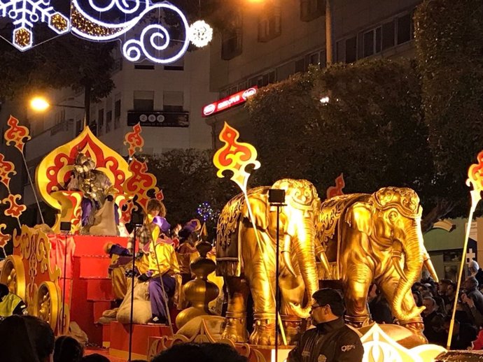 Cabalgata de Reyes Magos en Almería en 2018