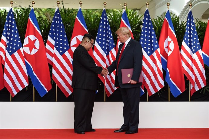 Histórico encuentro entre Donald Trump y Kim Jong Un en Singapur