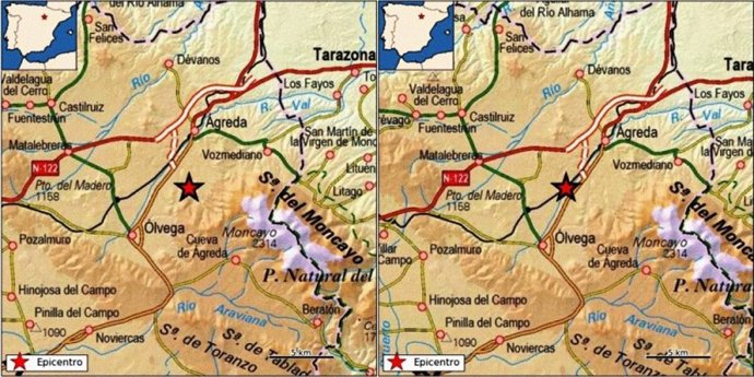 Registro de los dos temblores