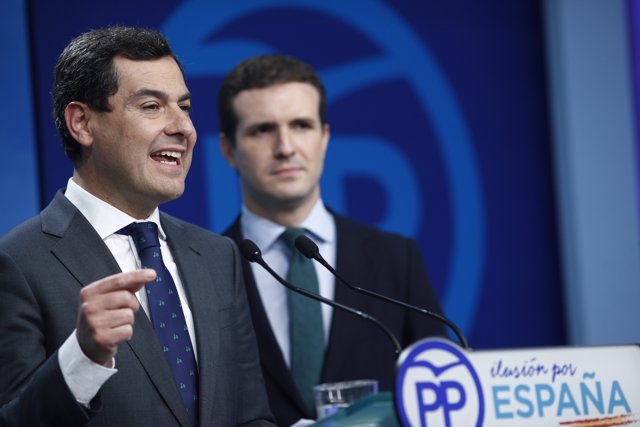 El Presidente del Partido Popular, Pablo Casado