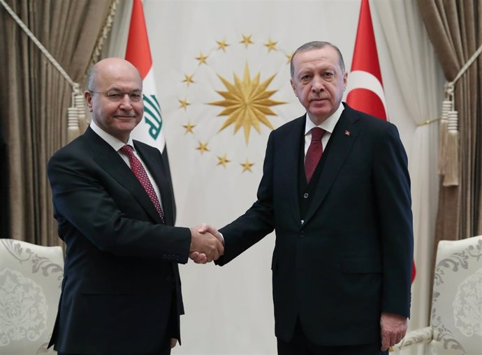 Barham Salih y Recep Tayyip Erdogan