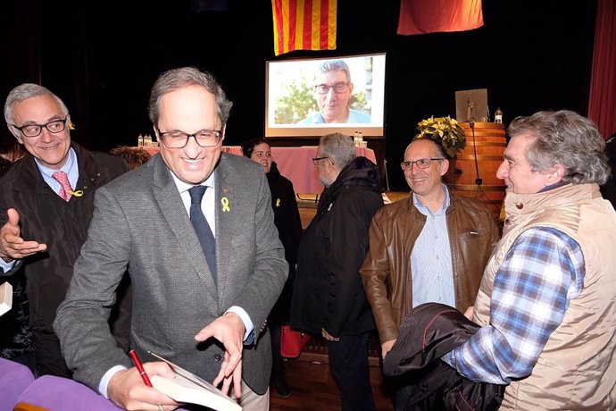 El presidente de la Generalitat, Quim Torra, en Falset (Tarragona)