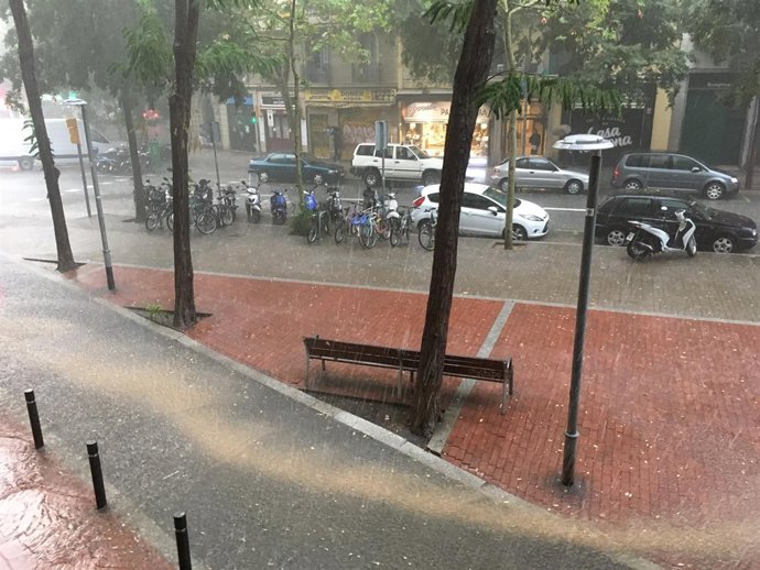 Lluvias en Barcelona en una imagen de archivo