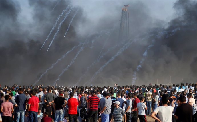 Protestas palestinas en la Franja de Gaza