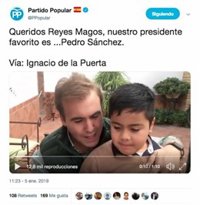 El PP pide disculpas por difundir un vídeo humorístico en el que se pide la muerte de Pedro Sánchez