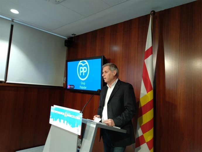 El líder del PP en el Ayuntamiento de Barcelona, Alberto Fernández