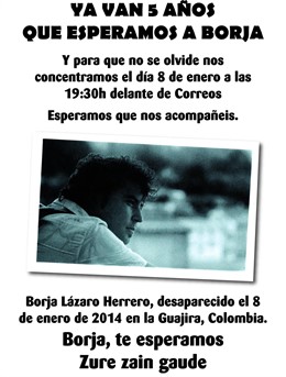 Concentración de apoyo a Borja Lázaro y su familia