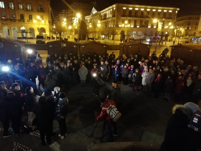 Concentración de este lunes.