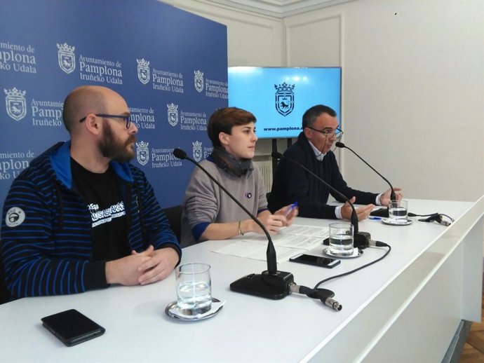 Armando Cuenca, Laura Berro y Manuel Millera, concejales de Aranzadi.