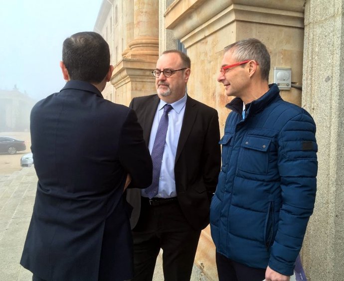 Fernando Rey junto al rector de la USAL