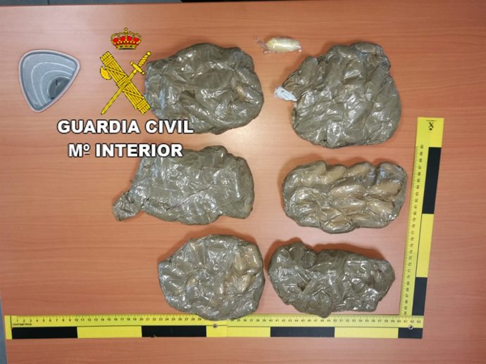 Cocaína incautada por la Guardia Civil en el aeropuerto de Gran Canaria