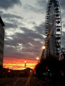La noria navideña de San Sebastián.