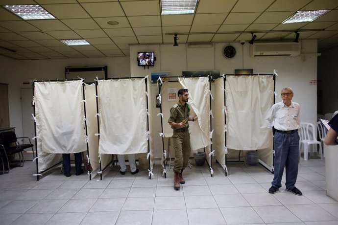 Imagen de archivos de elecciones en Israel