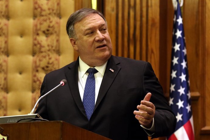 Mike Pompeo, durante su visita a Jordania