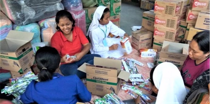 Cáritas Indonesia refuerza su ayuda a los damnificados del tsunami