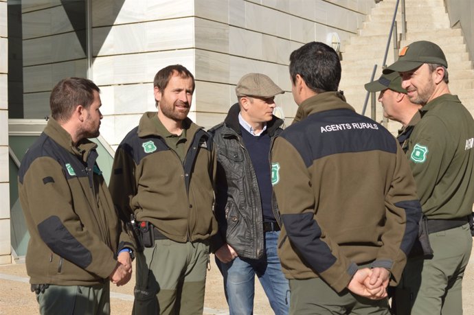 Un grup d'agents rurals aquest dimecres en l'Audincia de Lleida
