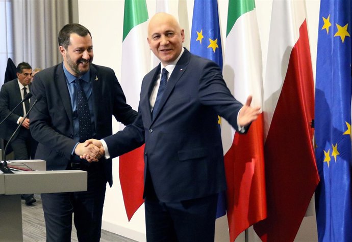 Matteo Salvini y Joachim Brudzinski