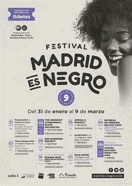 Cartel de la 9 edición del festival 'Madrid es Negroo'