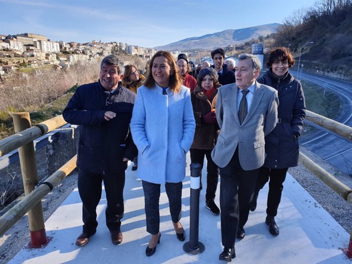 Barcones, en la inauguración del camino natural de Béjar. 10-1-2019