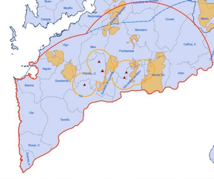 Zona demarcada frente a la plaga del nematodo del pino