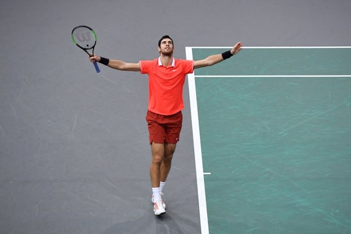 El tenista ruso Karen Khachanov, en el torneo de París-Bercy