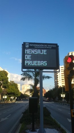 Panel información instalado en Málaga