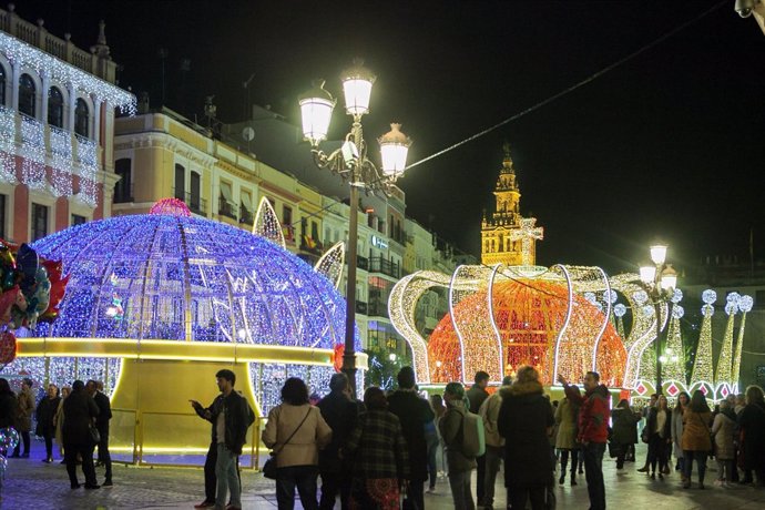Luces de Navidad en Sevilla.