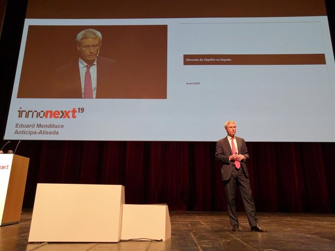 Eduard Mendiluce (Anticipa) en una jornada del sector en Barcelona