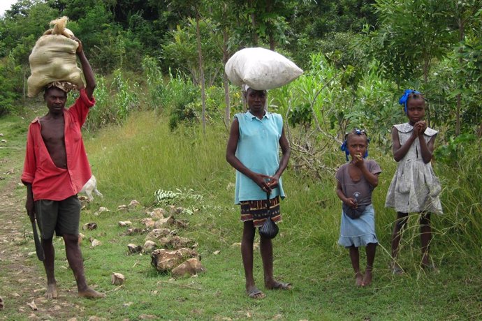 Campesinos En Zona Rural De Haití (Verretes)