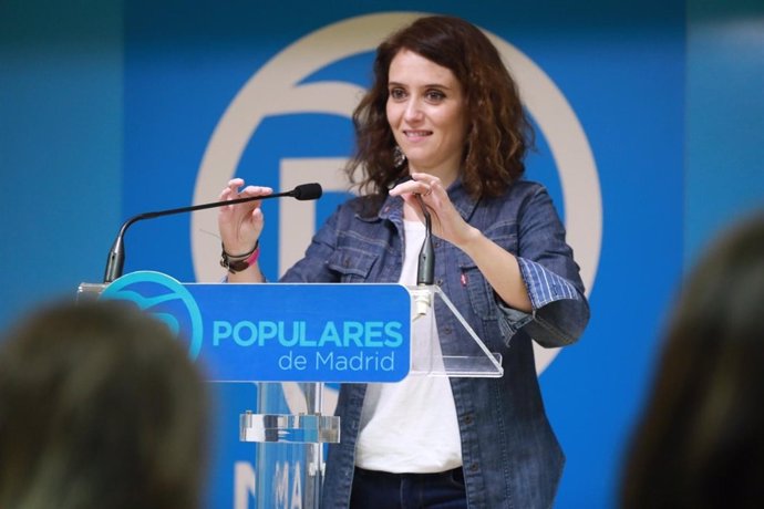 La portavoz del PP de Madrid, Isabel Díaz Ayuso