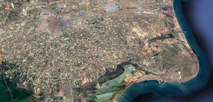 Localización de Elche y Santa Pola, Elx