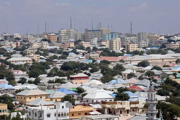 Vista aérea de Mogadiscio