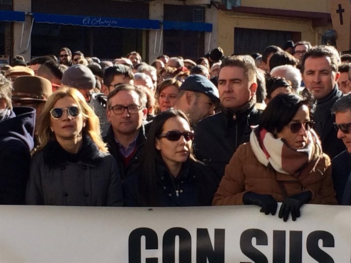 Mar Vaquero este sábado en la manifestación en Andorra (Teruel).