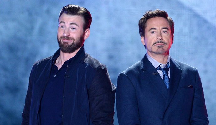 Robert Downey Jr. (Iron Man) y Chris Evans (Capitan América)