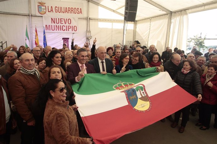 Antonio Ruiz en el acto de constitución de La Guijarrosa como nuevo municipio