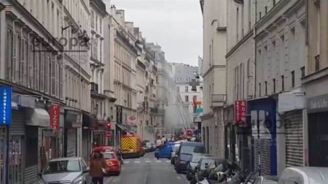 Imagen de la explosión de gas en una panadería de París