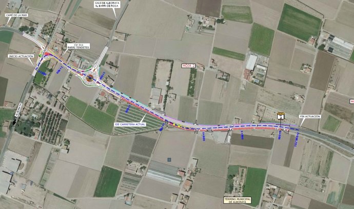 Proyecto de la Diputación de Valncia de reforma de la CV-311