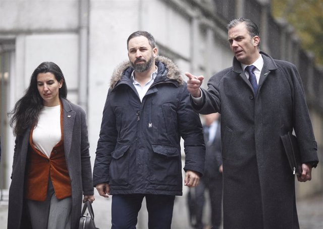 Rocío Monasterio, Santiago Abascal y Javier Ortega Smith