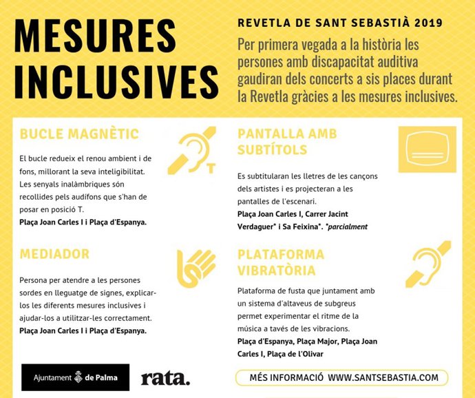 Cartel de medidas inclusiva