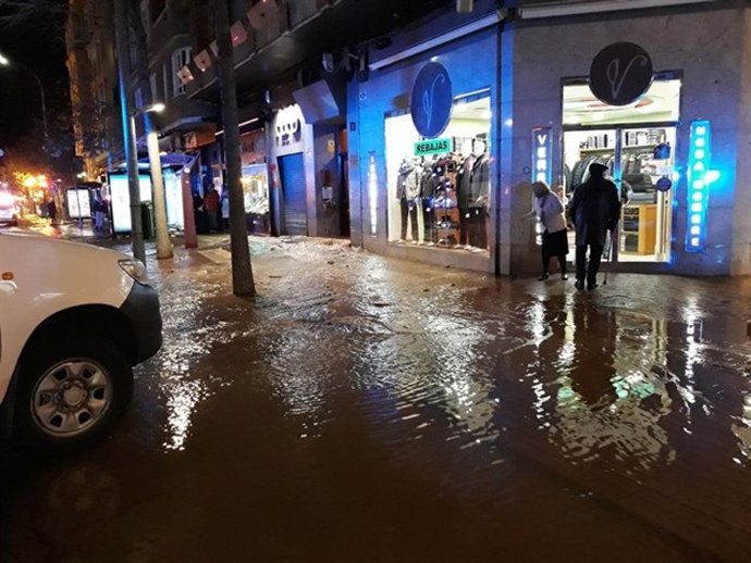 Imagen de uno de los episodios de reventón de tuberías