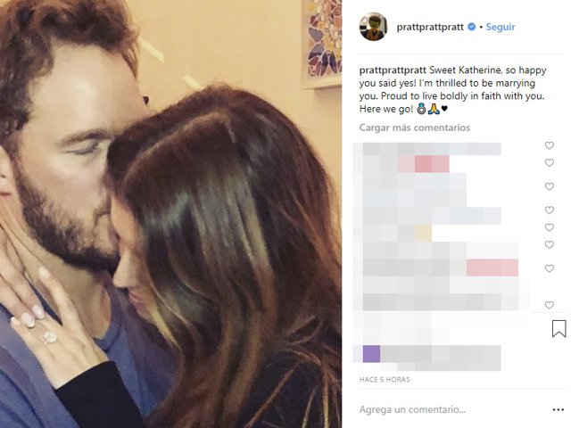 Chris Pratt anuncia su compromiso con Katherine, hija de Arnold Schwarzenegger