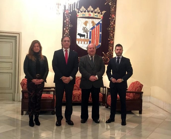 De izquierda a derecha Sánchez Bellota, García Carbayo, Cabero y López