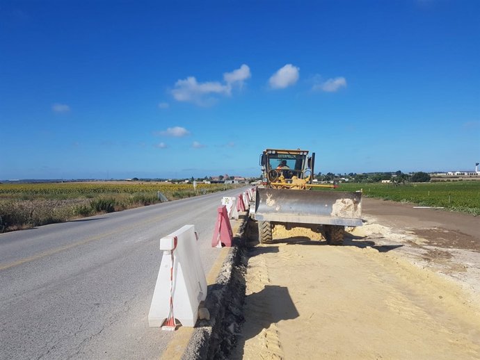 Obras en la A-2078 entre Chipiona y El Puerto