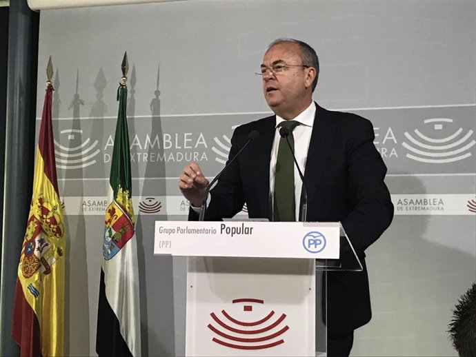 El presidente del PP de Extremadura, José Antonio Monago