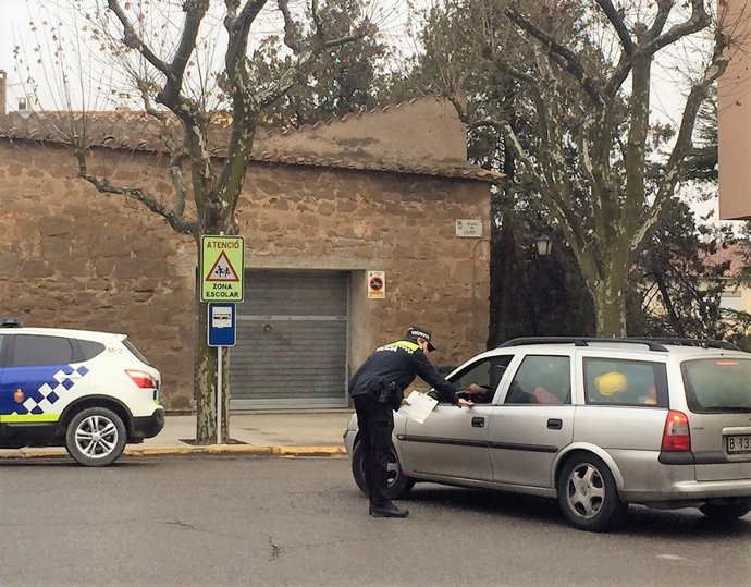 Campaña para concienciar sobre el uso del cinturón en el coche en Solsona