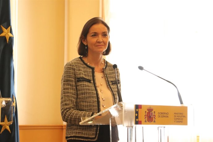 Reyes Maroto este lunes en Zaragoza