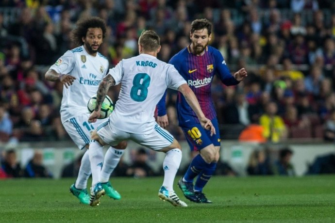 Kroos, Marcelo y Messi en el Clásico