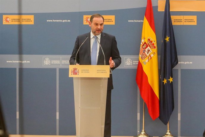 Rueda de prensa de José Luis Ábalos para presentar el proyecto de ley de los Pre